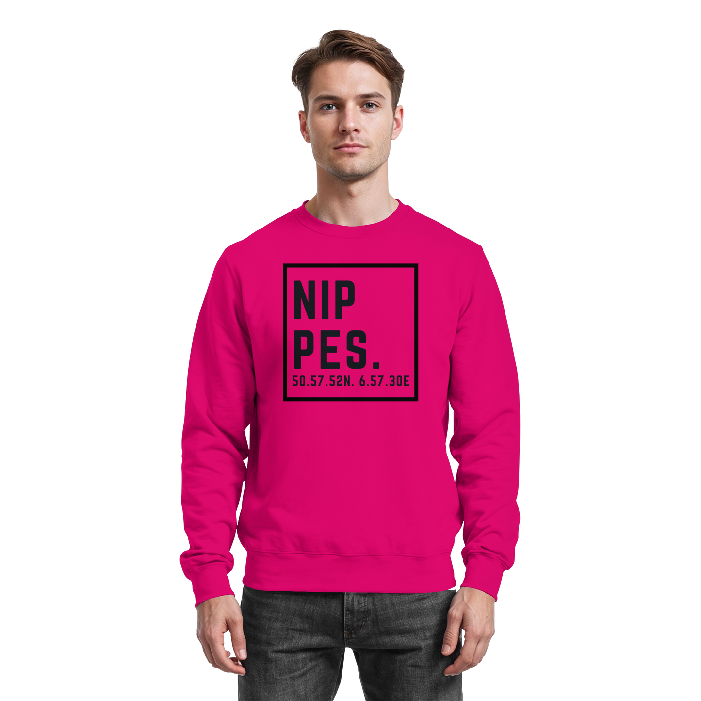 Nippes Koordinaten (großer Druck auf der Brust) - Basic Sweatshirt