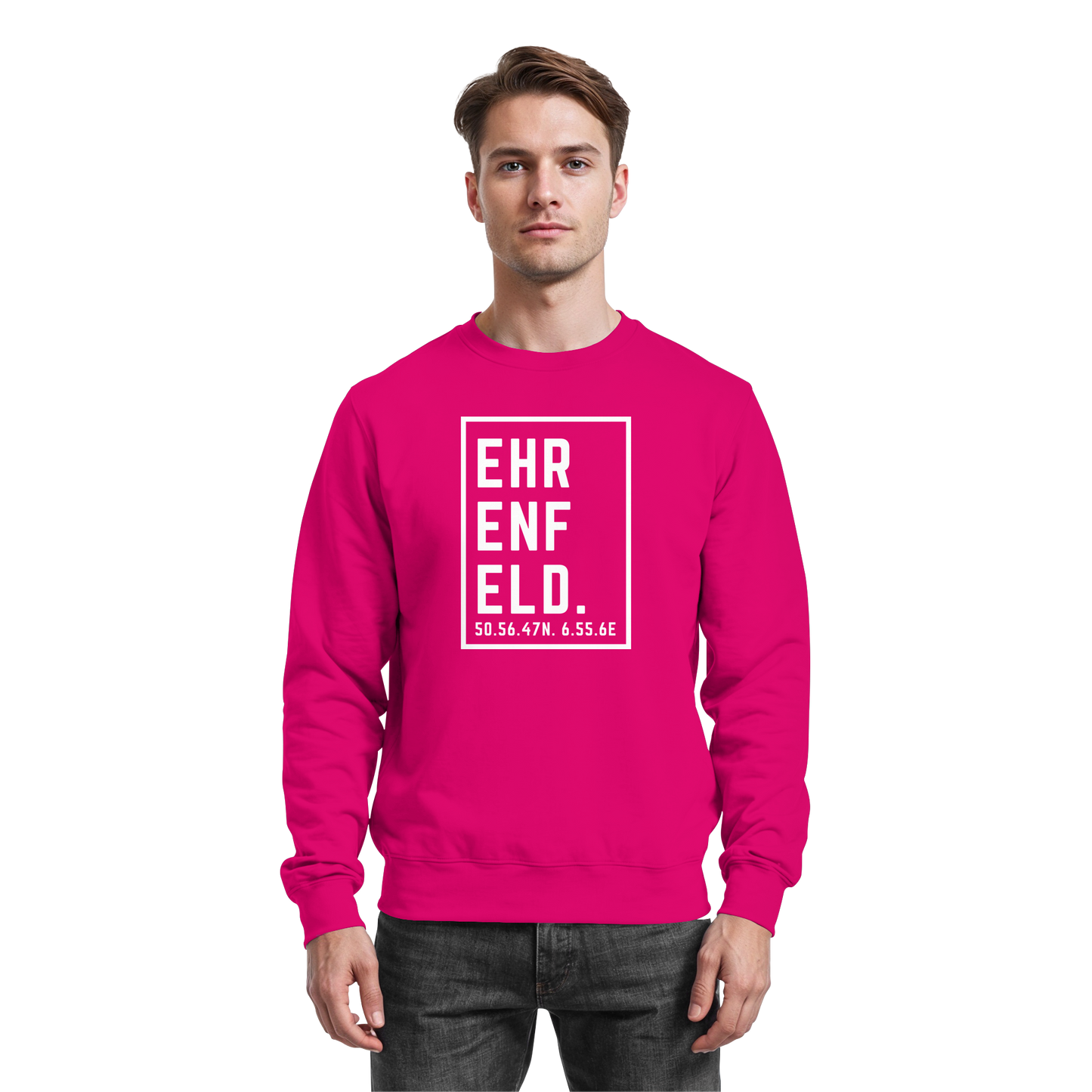 Ehrenfeld Koordinaten (großer Druck auf der Brust) - Basic Sweatshirt