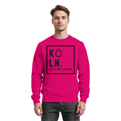 Köln Koordinaten (großer Druck auf der Brust) - Basic Sweatshirt