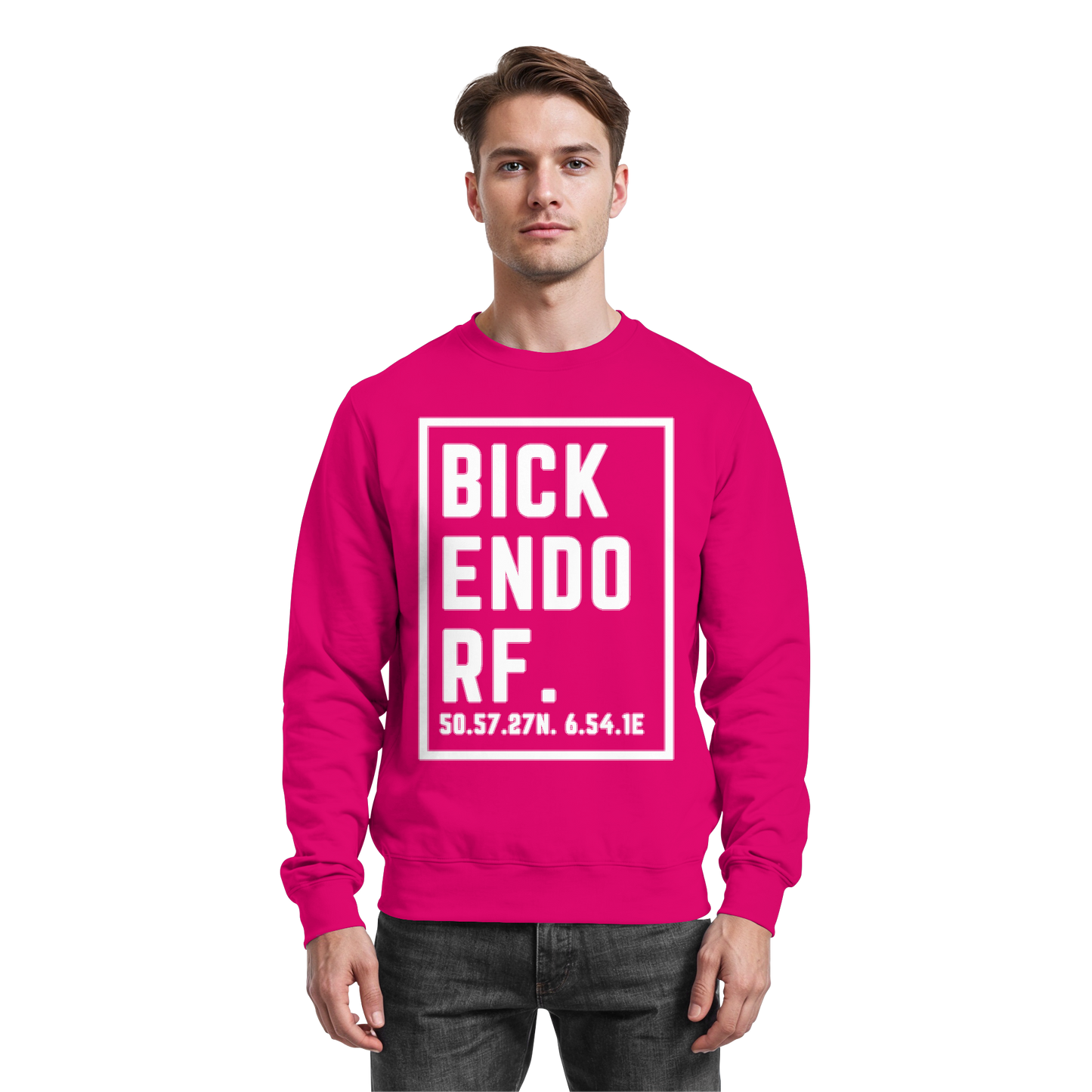 Bickendorf Koordinaten (großer Druck auf der Brust) - Basic Sweatshirt