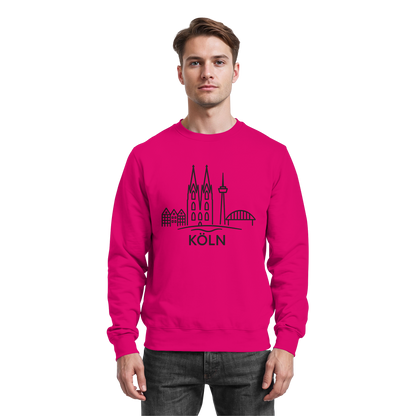 Köln Skyline (großer Druck auf der Brust) - Basic Sweatshirt
