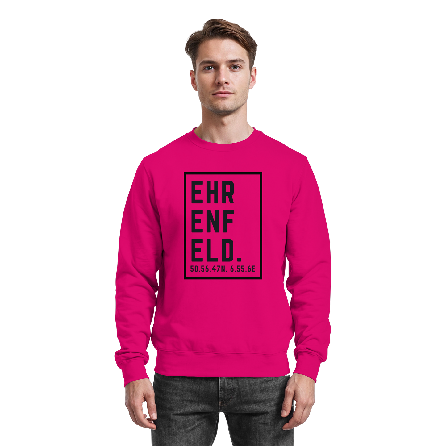 Ehrenfeld Koordinaten (großer Druck auf der Brust) - Basic Sweatshirt