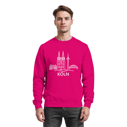 Köln Skyline (großer Druck auf der Brust) - Basic Sweatshirt