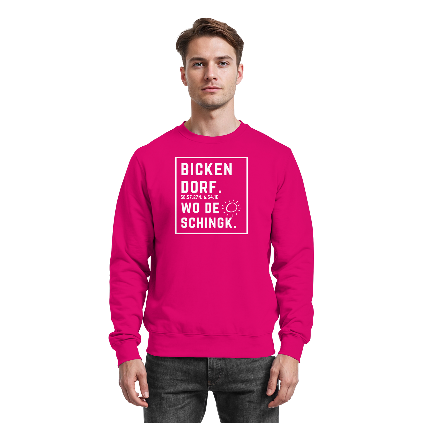 Wo de Sonn schingk - Bickendorf Druck - Basic Sweatshirt