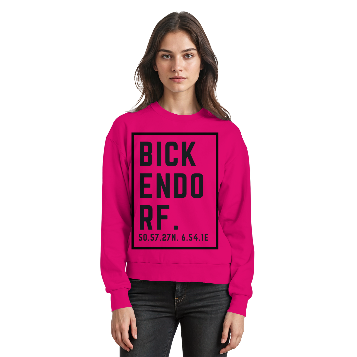 Bickendorf Koordinaten (großer Druck auf der Brust) - Basic Sweatshirt