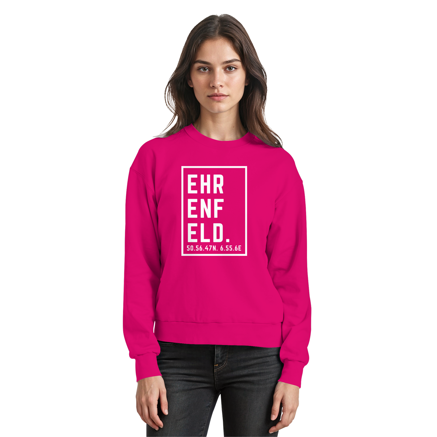 Ehrenfeld Koordinaten (großer Druck auf der Brust) - Basic Sweatshirt