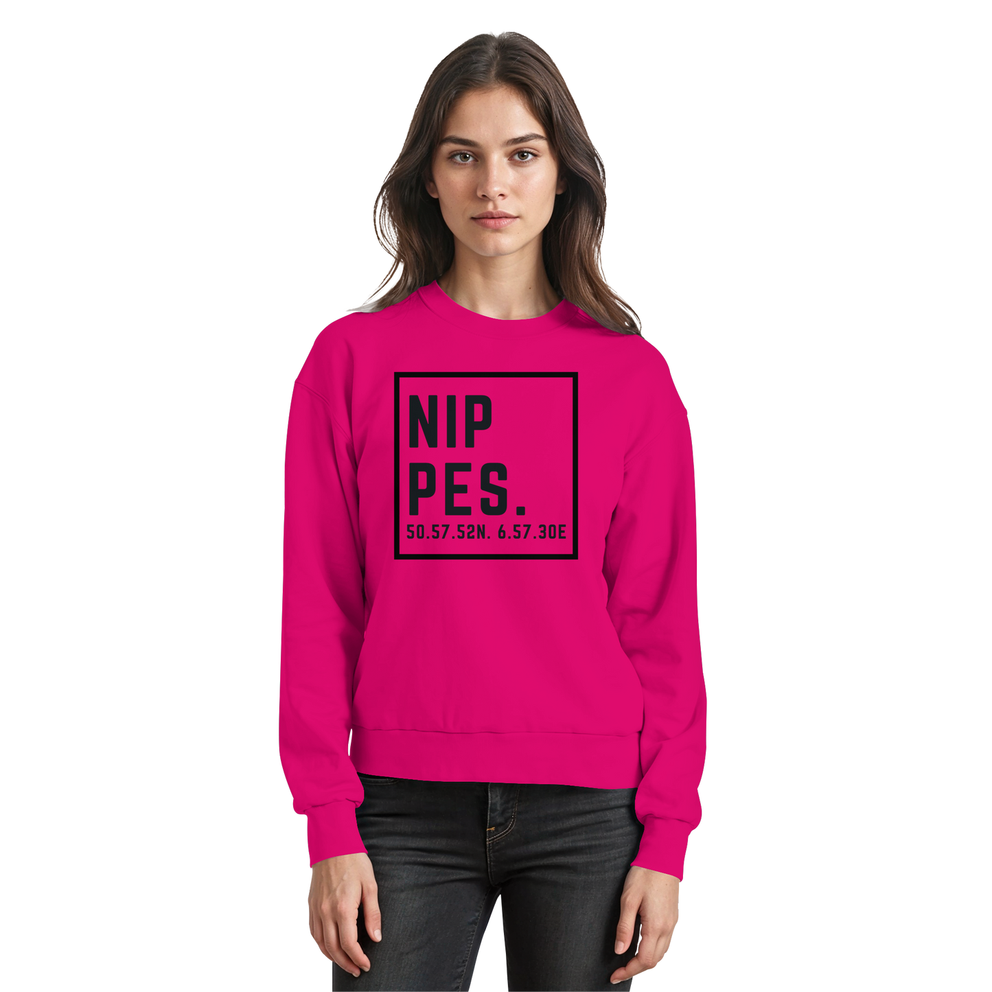 Nippes Koordinaten (großer Druck auf der Brust) - Basic Sweatshirt