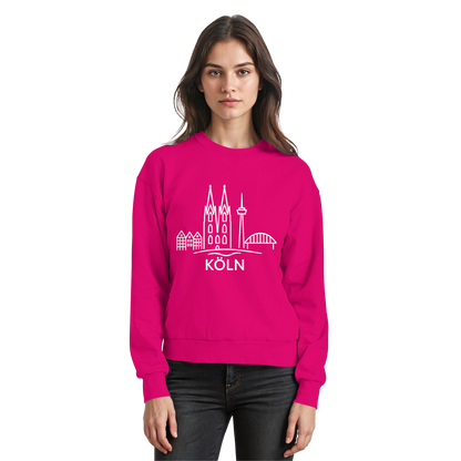 Köln Skyline (großer Druck auf der Brust) - Basic Sweatshirt