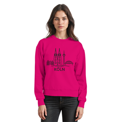 Köln Skyline (großer Druck auf der Brust) - Basic Sweatshirt