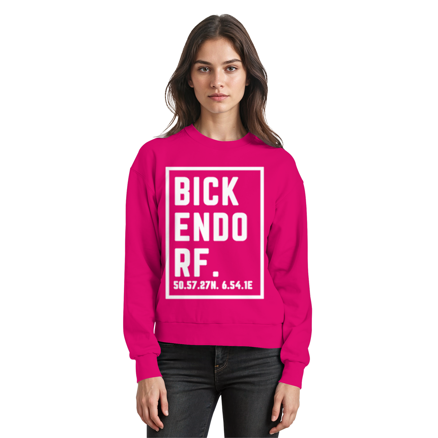 Bickendorf Koordinaten (großer Druck auf der Brust) - Basic Sweatshirt