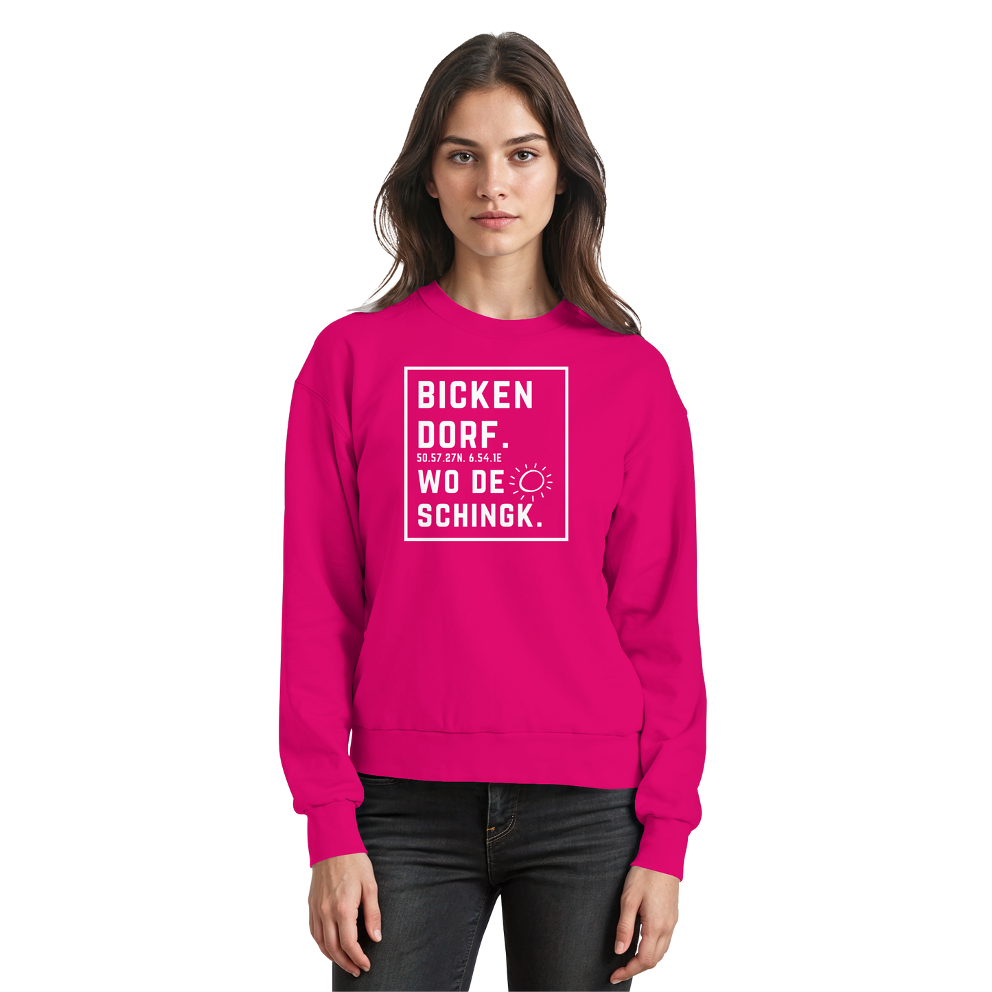 Wo de Sonn schingk - Bickendorf Druck - Basic Sweatshirt
