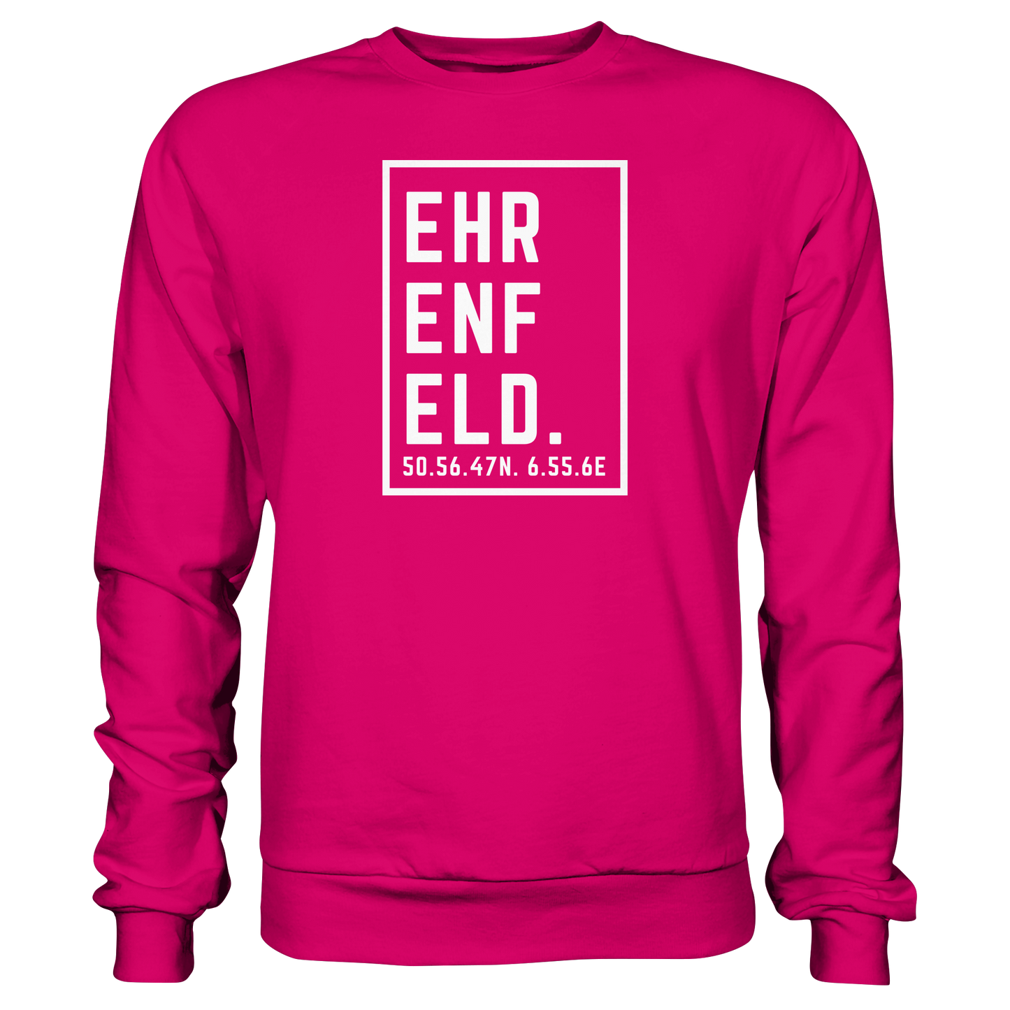 Ehrenfeld Koordinaten (großer Druck auf der Brust) - Basic Sweatshirt