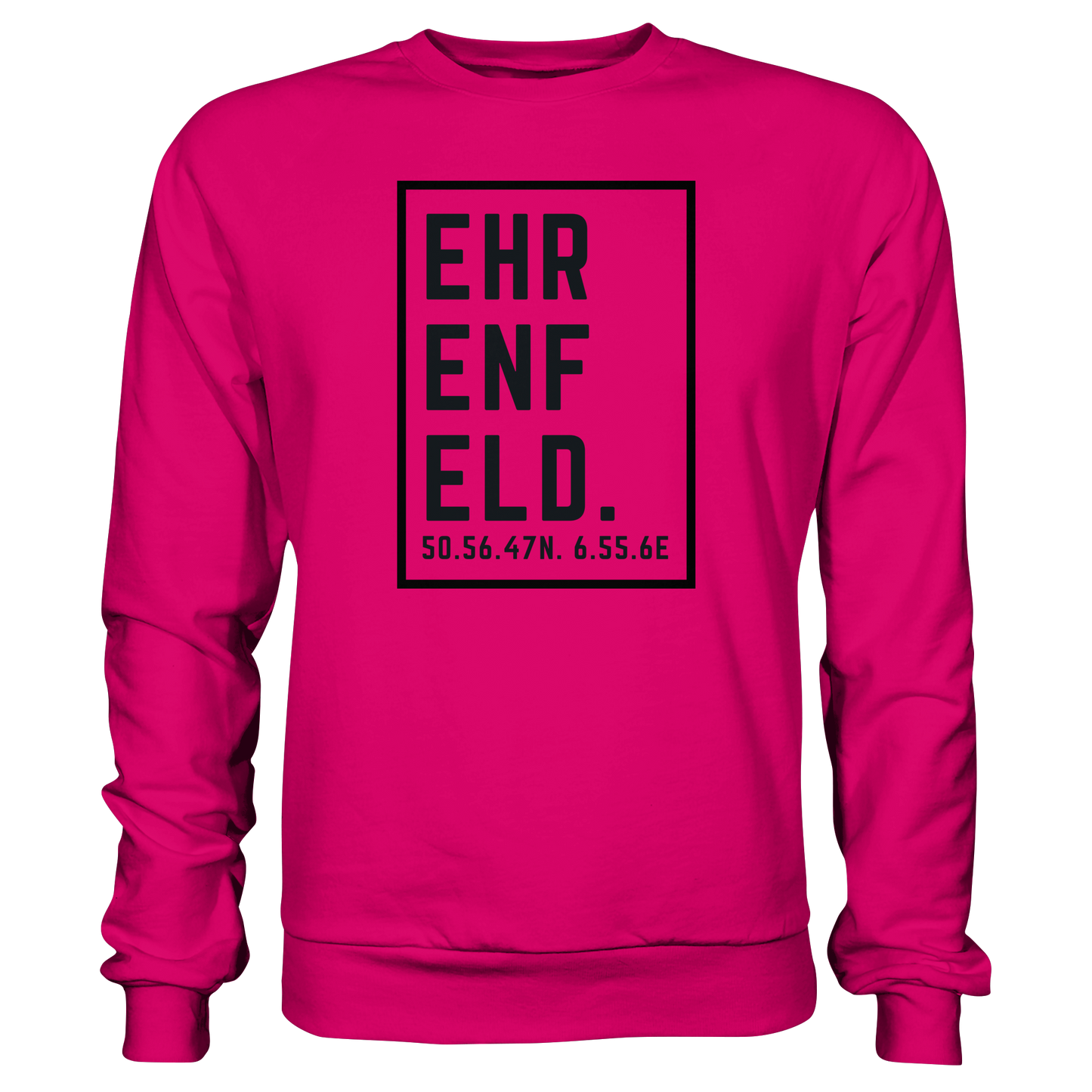 Ehrenfeld Koordinaten (großer Druck auf der Brust) - Basic Sweatshirt
