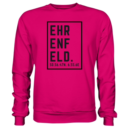 Ehrenfeld Koordinaten (großer Druck auf der Brust) - Basic Sweatshirt