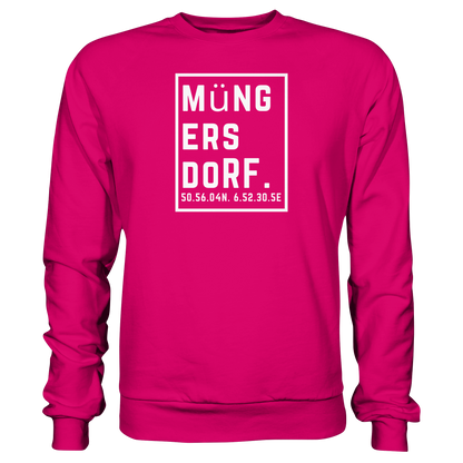 Müngersdorf Koordinaten (großer Druck auf der Brust) - Basic Sweatshirt