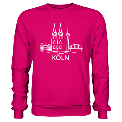 Köln Skyline (großer Druck auf der Brust) - Basic Sweatshirt