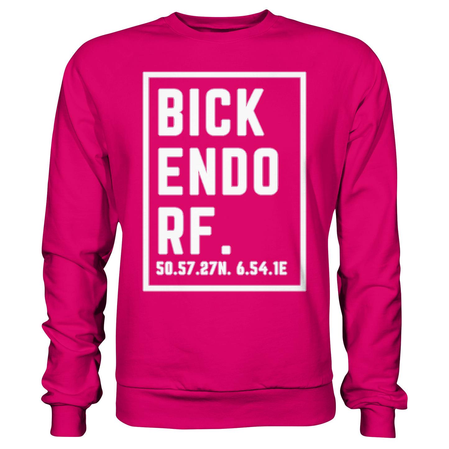 Bickendorf Koordinaten (großer Druck auf der Brust) - Basic Sweatshirt