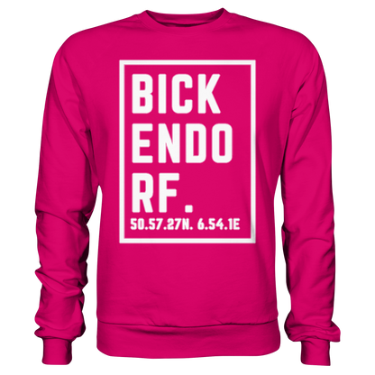 Bickendorf Koordinaten (großer Druck auf der Brust) - Basic Sweatshirt
