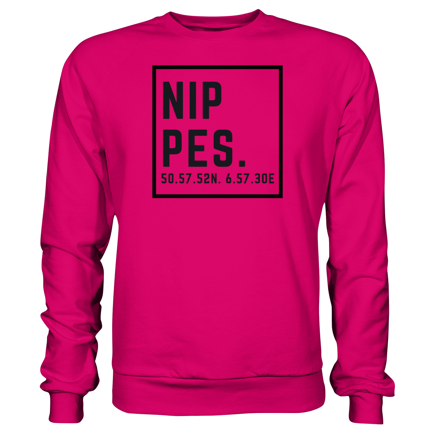 Nippes Koordinaten (großer Druck auf der Brust) - Basic Sweatshirt