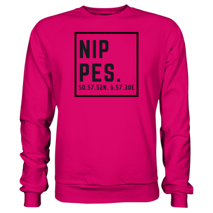 Nippes Koordinaten (großer Druck auf der Brust) - Basic Sweatshirt