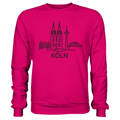 Köln Skyline (großer Druck auf der Brust) - Basic Sweatshirt