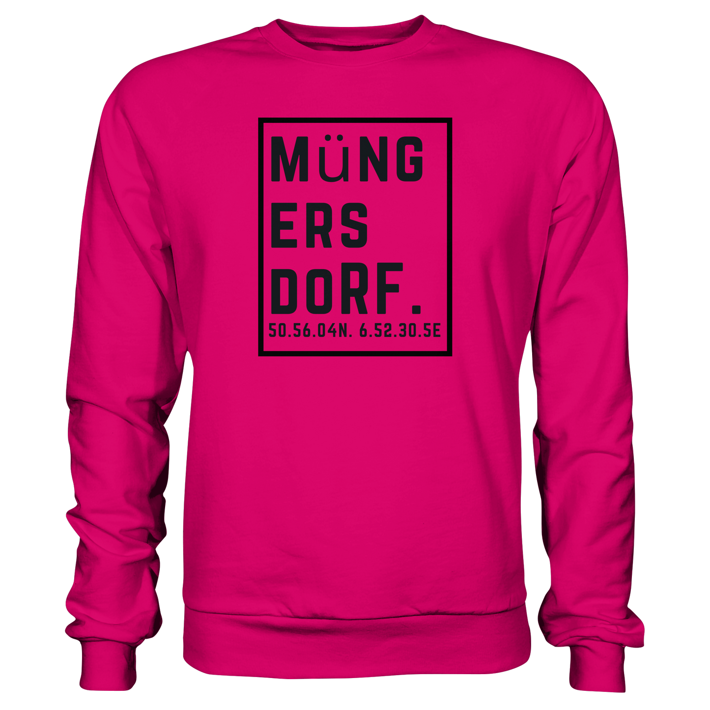 Müngersdorf Koordinaten (großer Druck auf der Brust) - Basic Sweatshirt