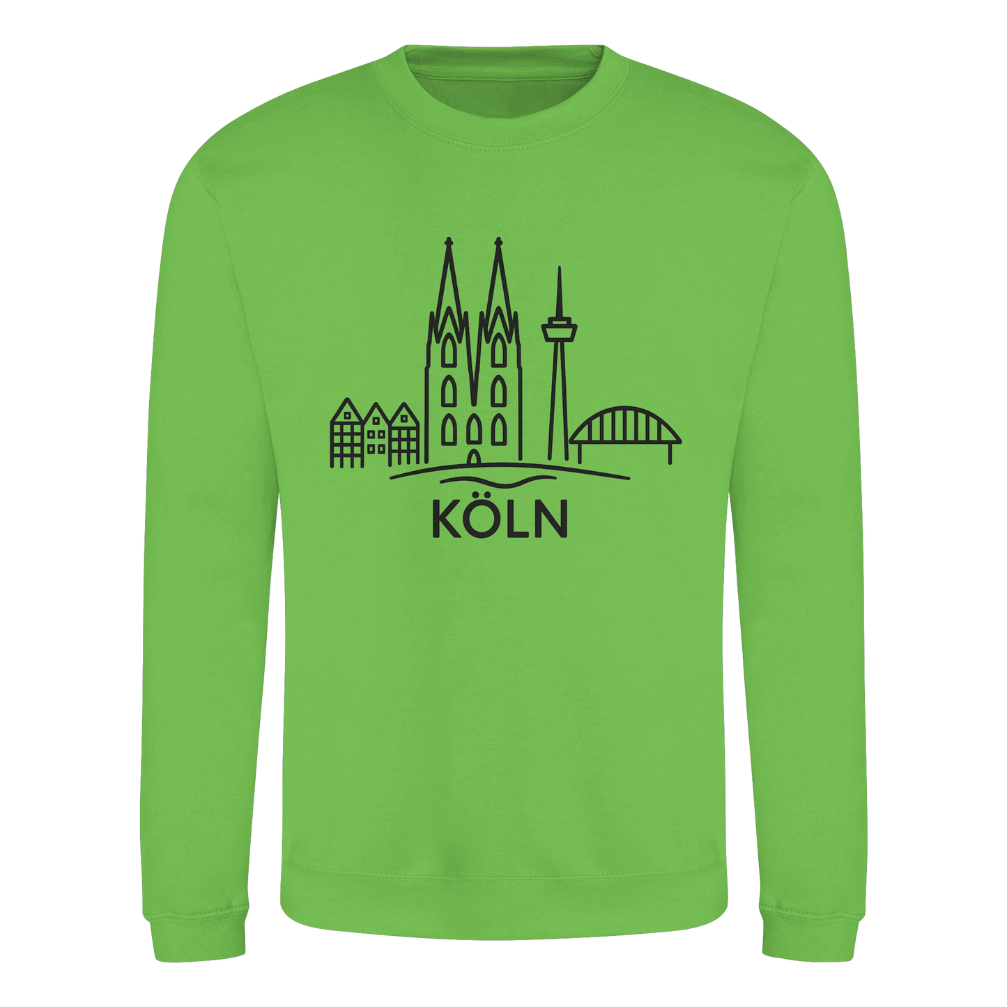 Köln Skyline (großer Druck auf der Brust) - Basic Sweatshirt