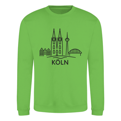 Köln Skyline (großer Druck auf der Brust) - Basic Sweatshirt