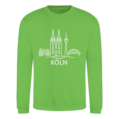 Köln Skyline (großer Druck auf der Brust) - Basic Sweatshirt