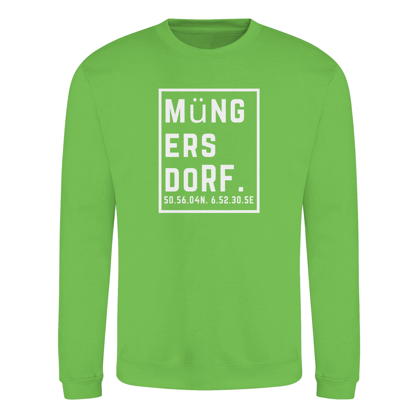 Müngersdorf Koordinaten (großer Druck auf der Brust) - Basic Sweatshirt