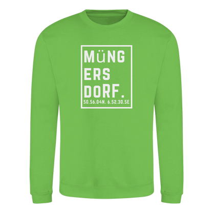 Müngersdorf Koordinaten (großer Druck auf der Brust) - Basic Sweatshirt