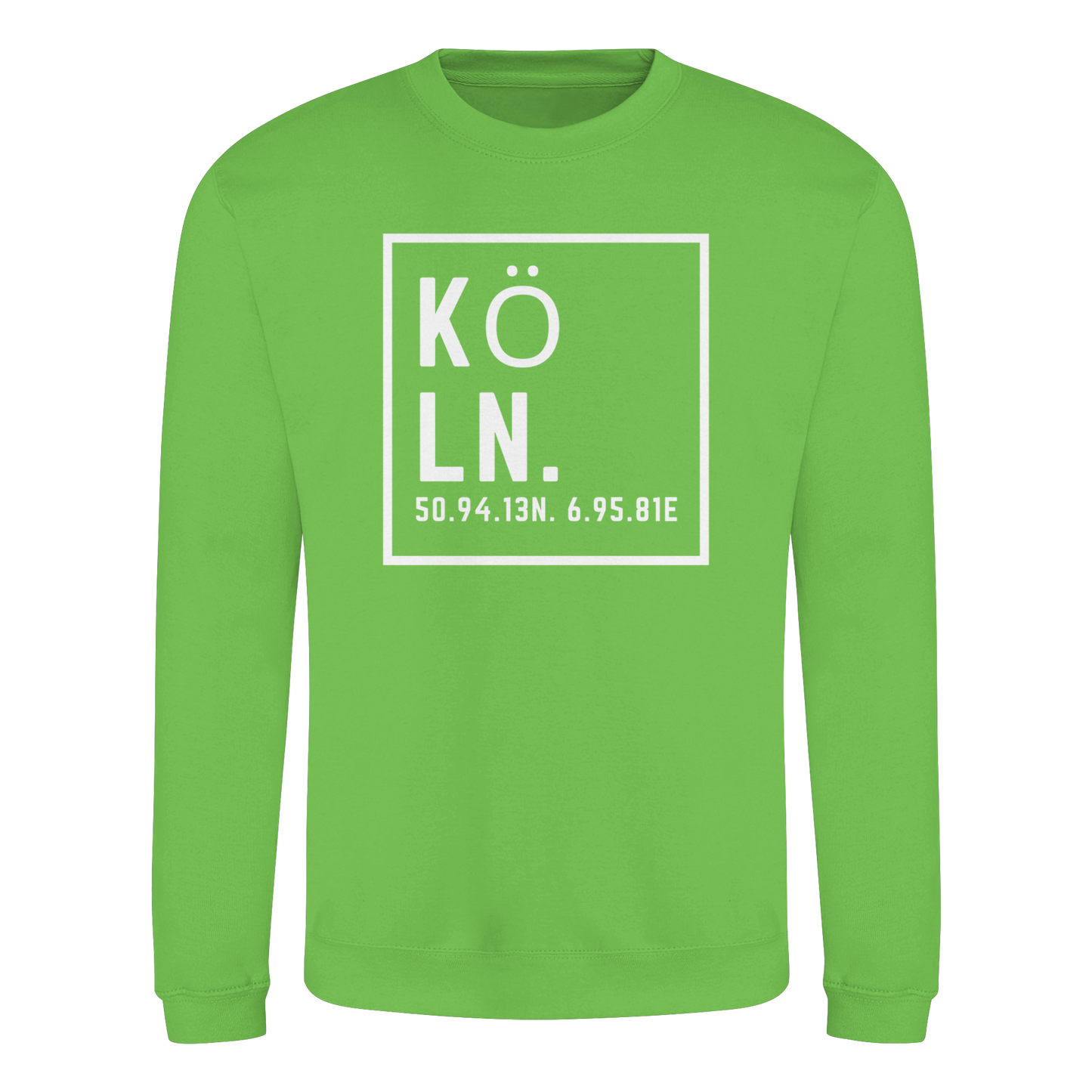 Köln Koordinaten (großer Druck auf der Brust) - Basic Sweatshirt