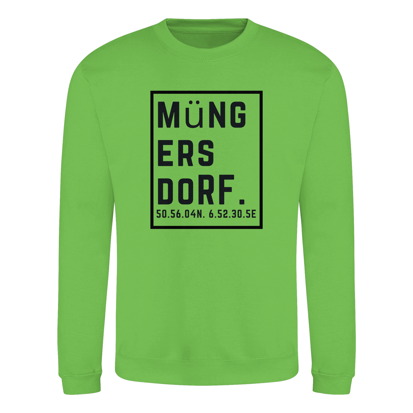 Müngersdorf Koordinaten (großer Druck auf der Brust) - Basic Sweatshirt