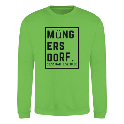 Müngersdorf Koordinaten (großer Druck auf der Brust) - Basic Sweatshirt