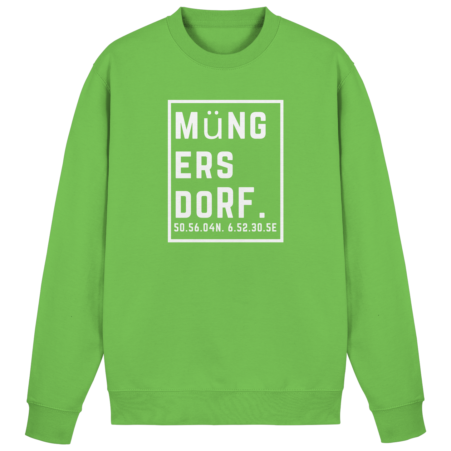 Müngersdorf Koordinaten (großer Druck auf der Brust) - Basic Sweatshirt