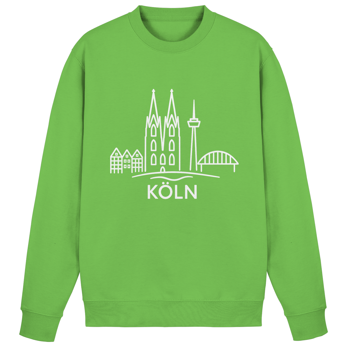 Köln Skyline (großer Druck auf der Brust) - Basic Sweatshirt