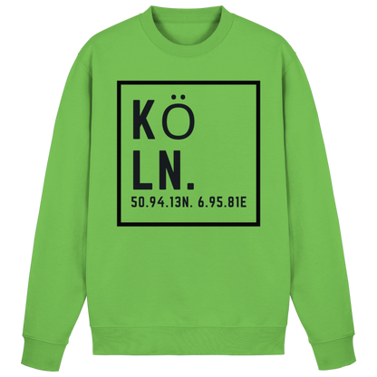 Köln Koordinaten (großer Druck auf der Brust) - Basic Sweatshirt