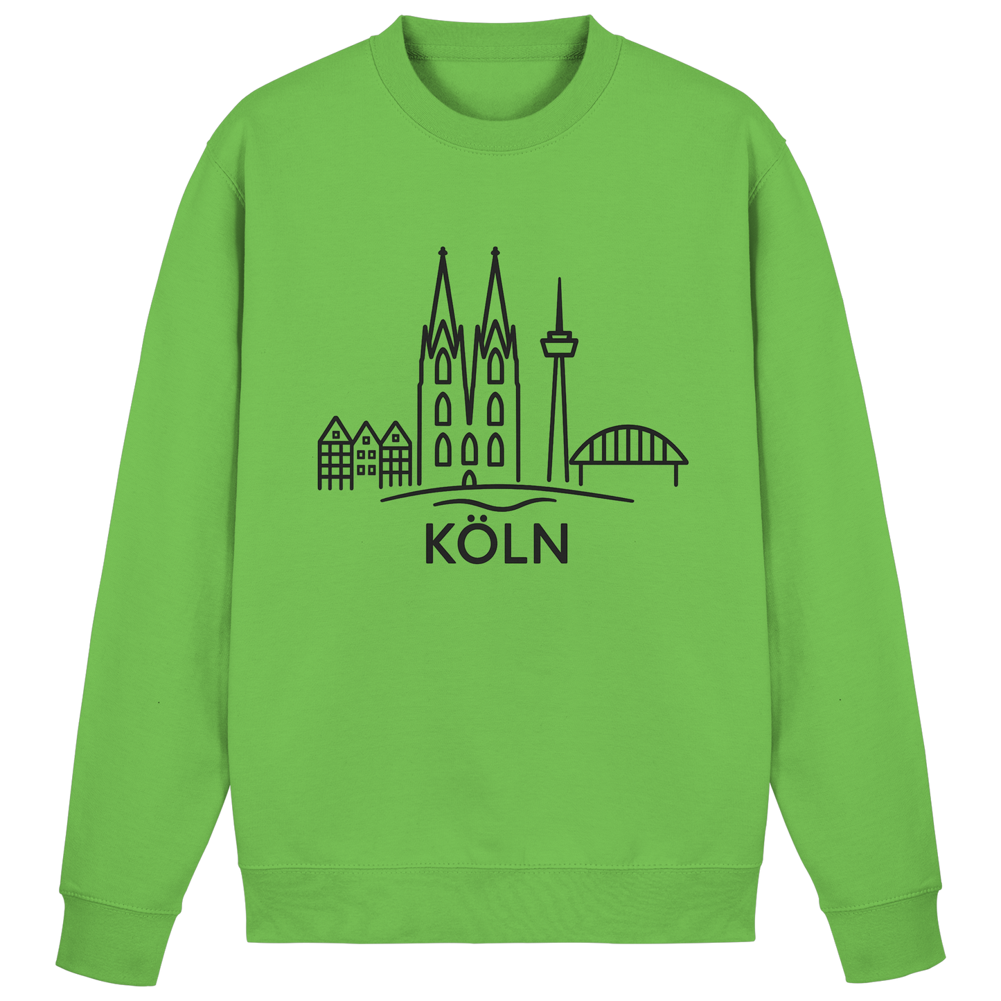 Köln Skyline (großer Druck auf der Brust) - Basic Sweatshirt