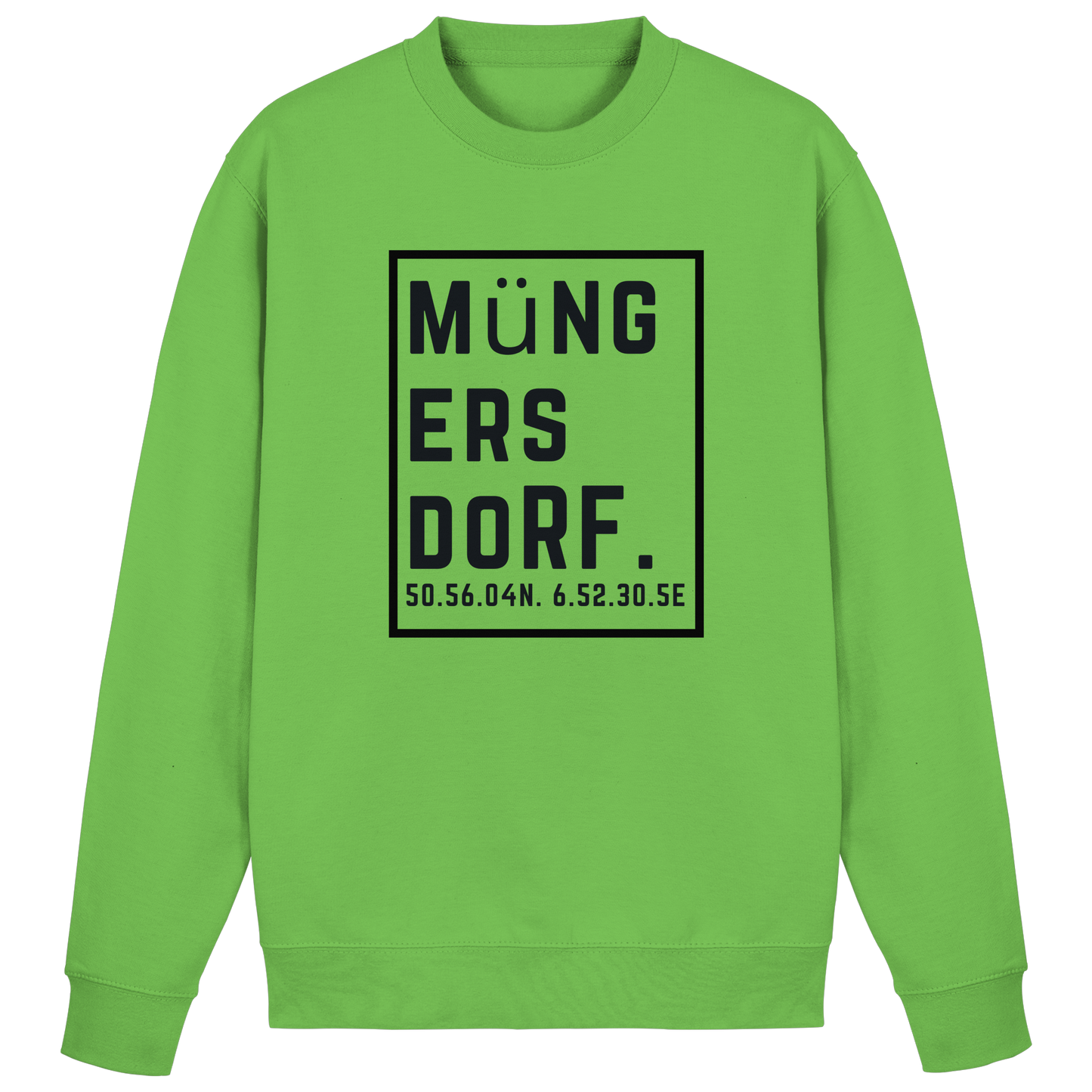 Müngersdorf Koordinaten (großer Druck auf der Brust) - Basic Sweatshirt
