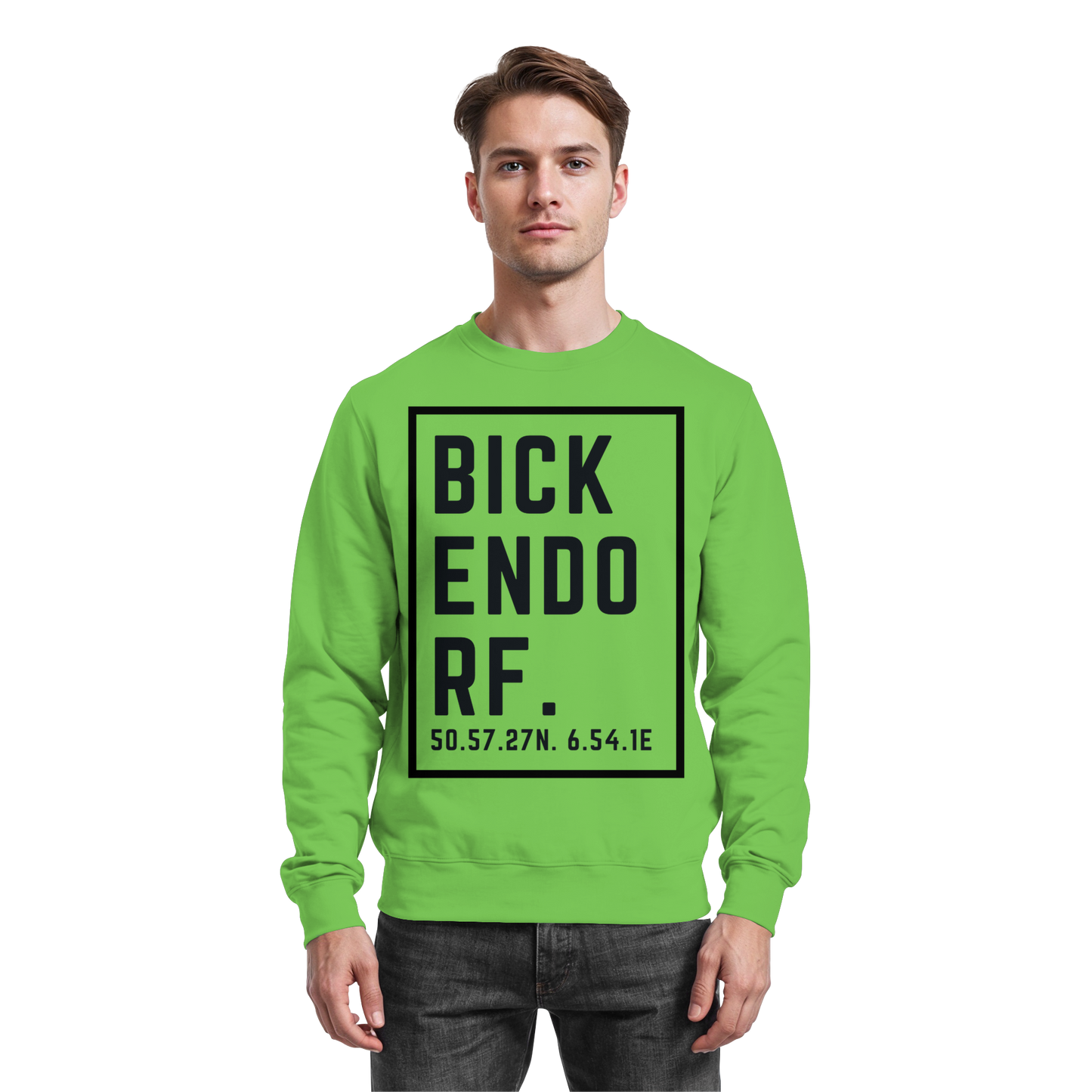 Bickendorf Koordinaten (großer Druck auf der Brust) - Basic Sweatshirt