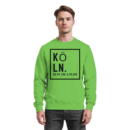 Köln Koordinaten (großer Druck auf der Brust) - Basic Sweatshirt