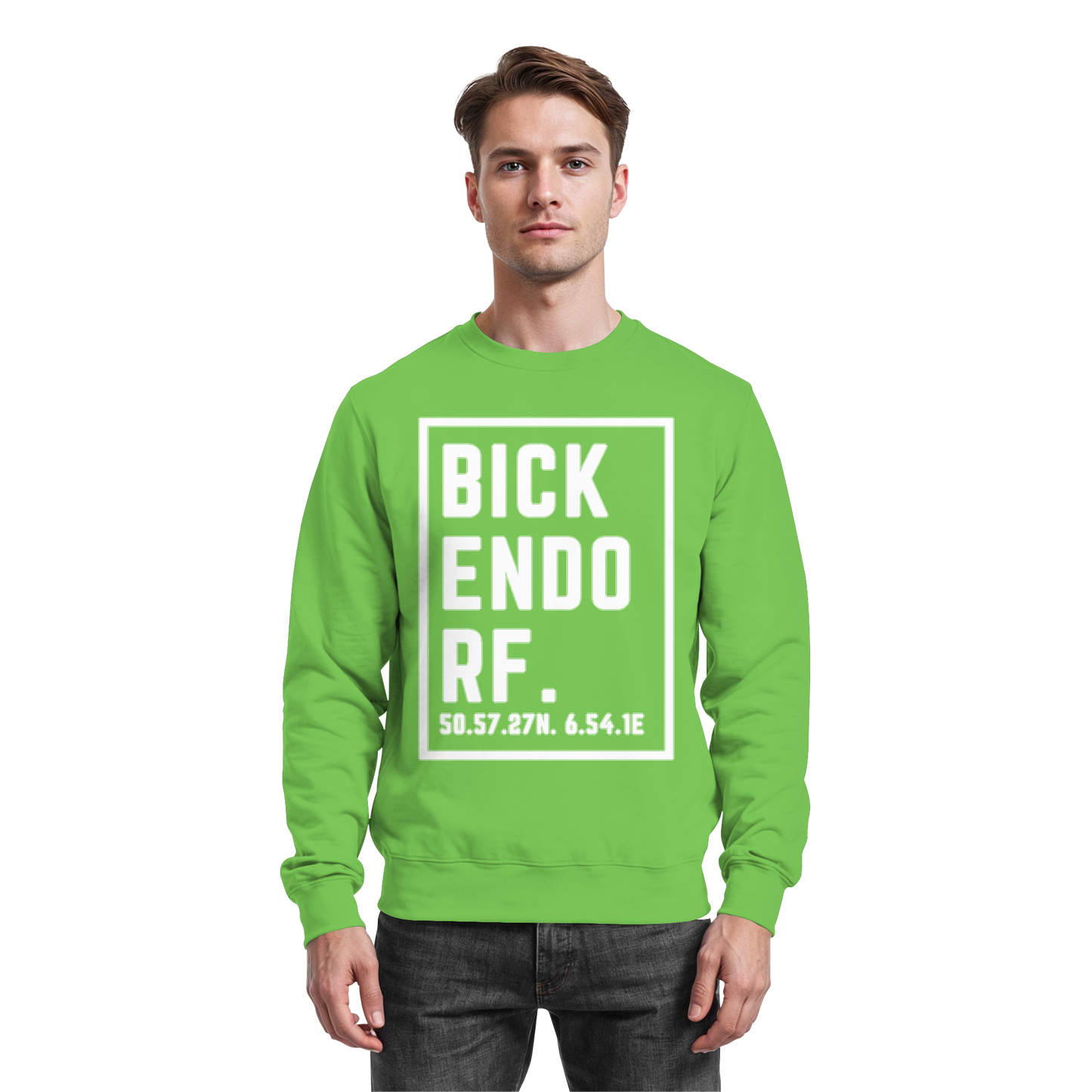 Bickendorf Koordinaten (großer Druck auf der Brust) - Basic Sweatshirt