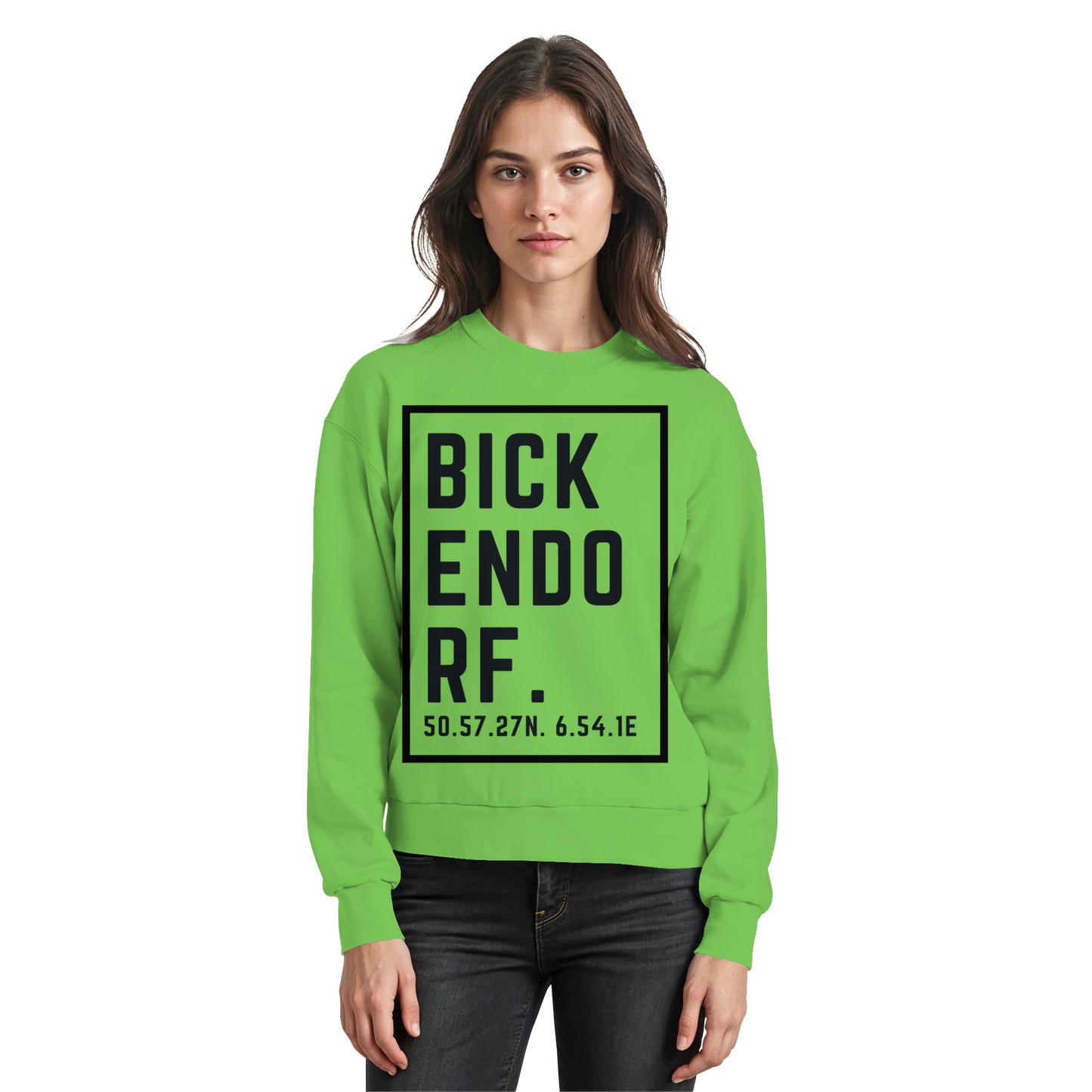 Bickendorf Koordinaten (großer Druck auf der Brust) - Basic Sweatshirt