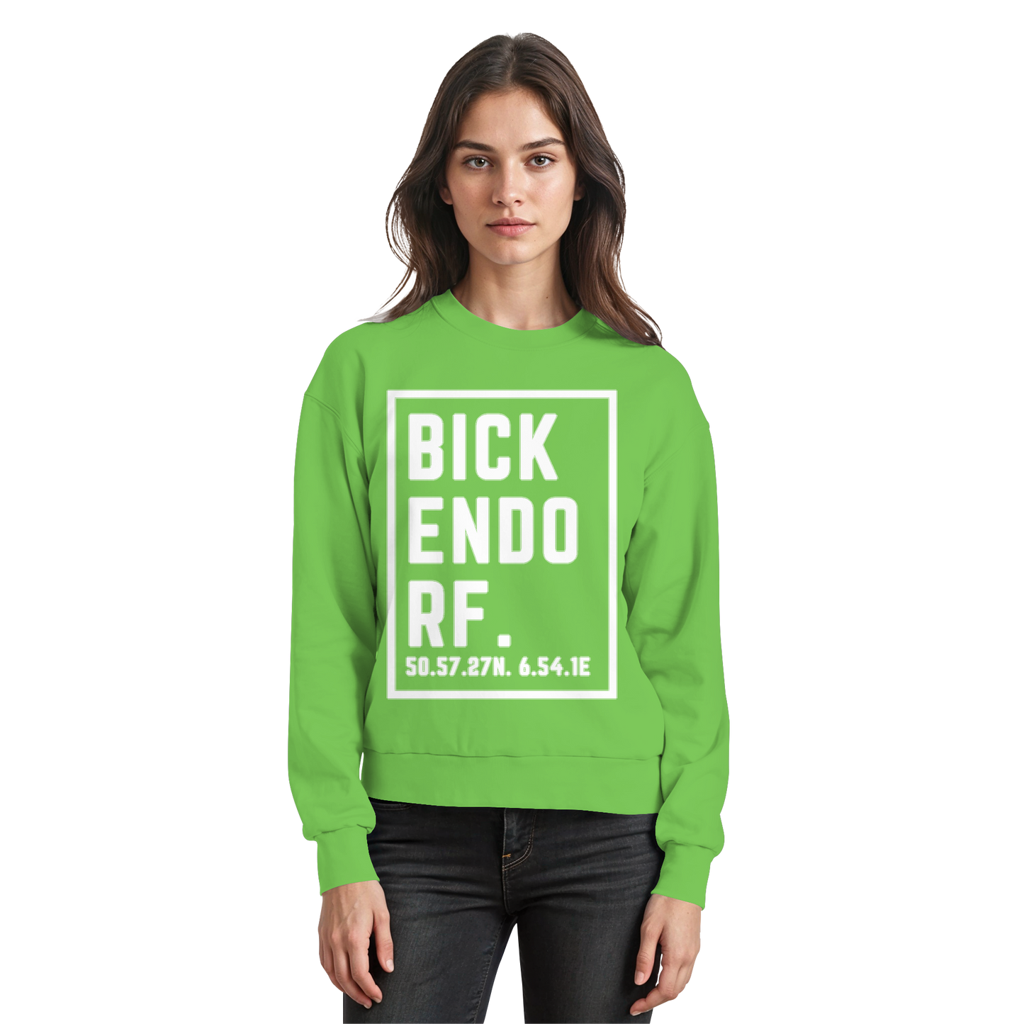 Bickendorf Koordinaten (großer Druck auf der Brust) - Basic Sweatshirt