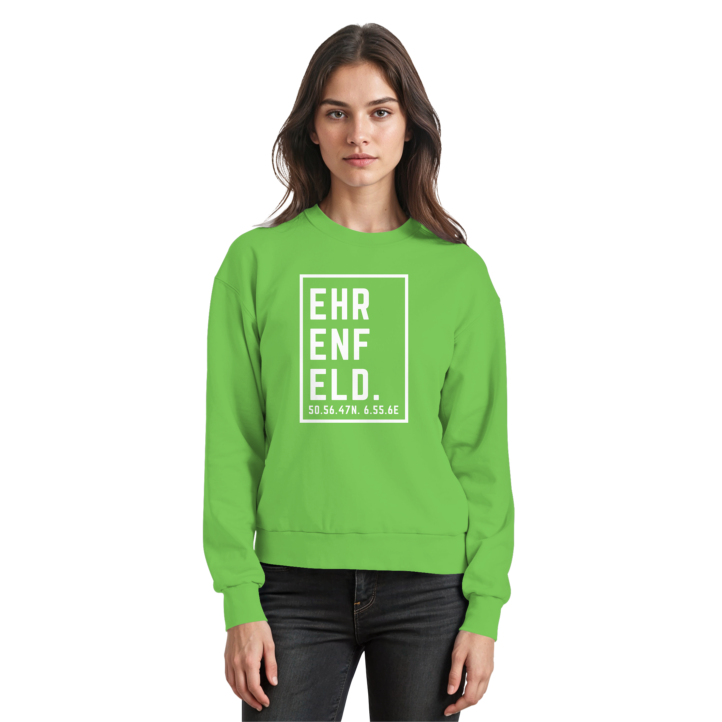Ehrenfeld Koordinaten (großer Druck auf der Brust) - Basic Sweatshirt