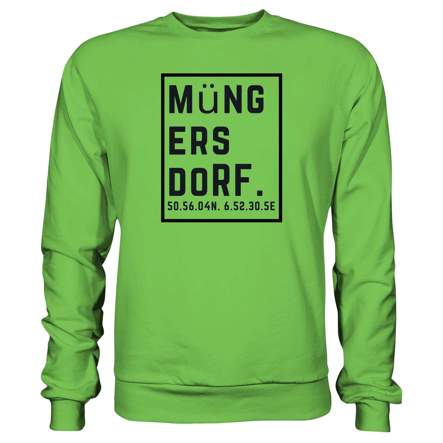 Müngersdorf Koordinaten (großer Druck auf der Brust) - Basic Sweatshirt