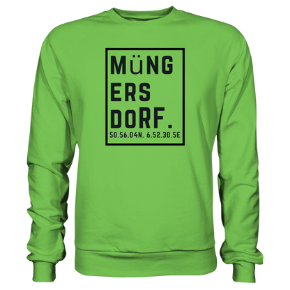 Müngersdorf Koordinaten (großer Druck auf der Brust) - Basic Sweatshirt