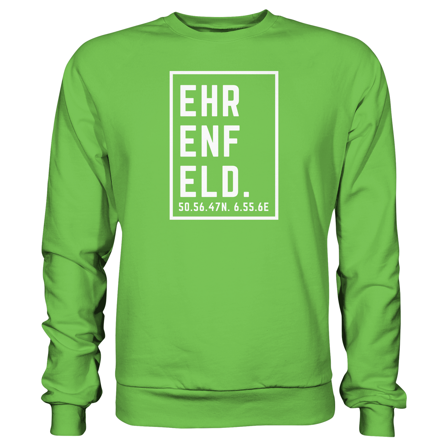 Ehrenfeld Koordinaten (großer Druck auf der Brust) - Basic Sweatshirt
