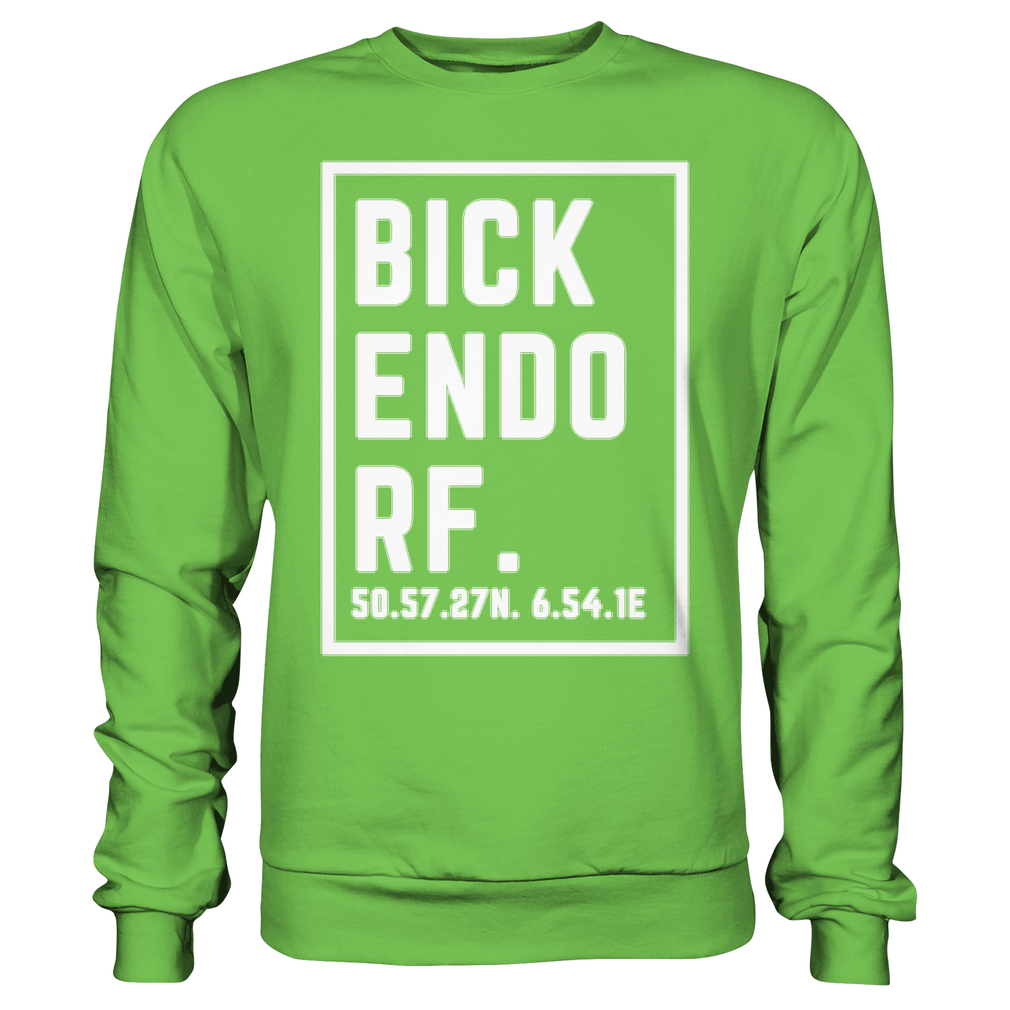 Bickendorf Koordinaten (großer Druck auf der Brust) - Basic Sweatshirt