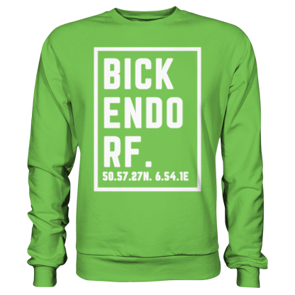 Bickendorf Koordinaten (großer Druck auf der Brust) - Basic Sweatshirt